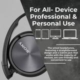 Sony MDR-ZX310AP ZX Series Stereo Headset (Black) with Headphone Case Bundle