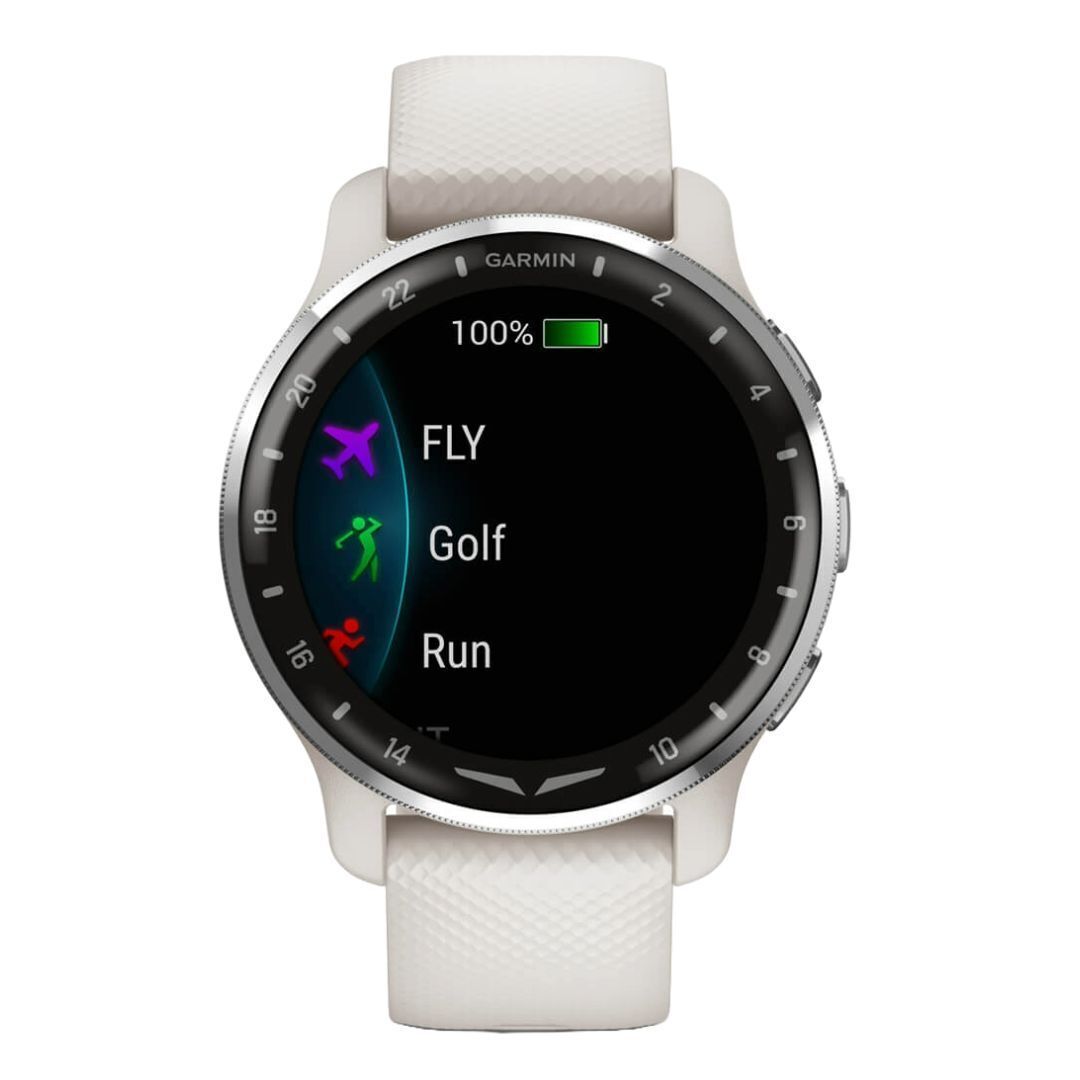 Garmin D2 Air X10 Touchscreen Aviator Smartwatch with Health and Fitness Features (Silver-Ivory)