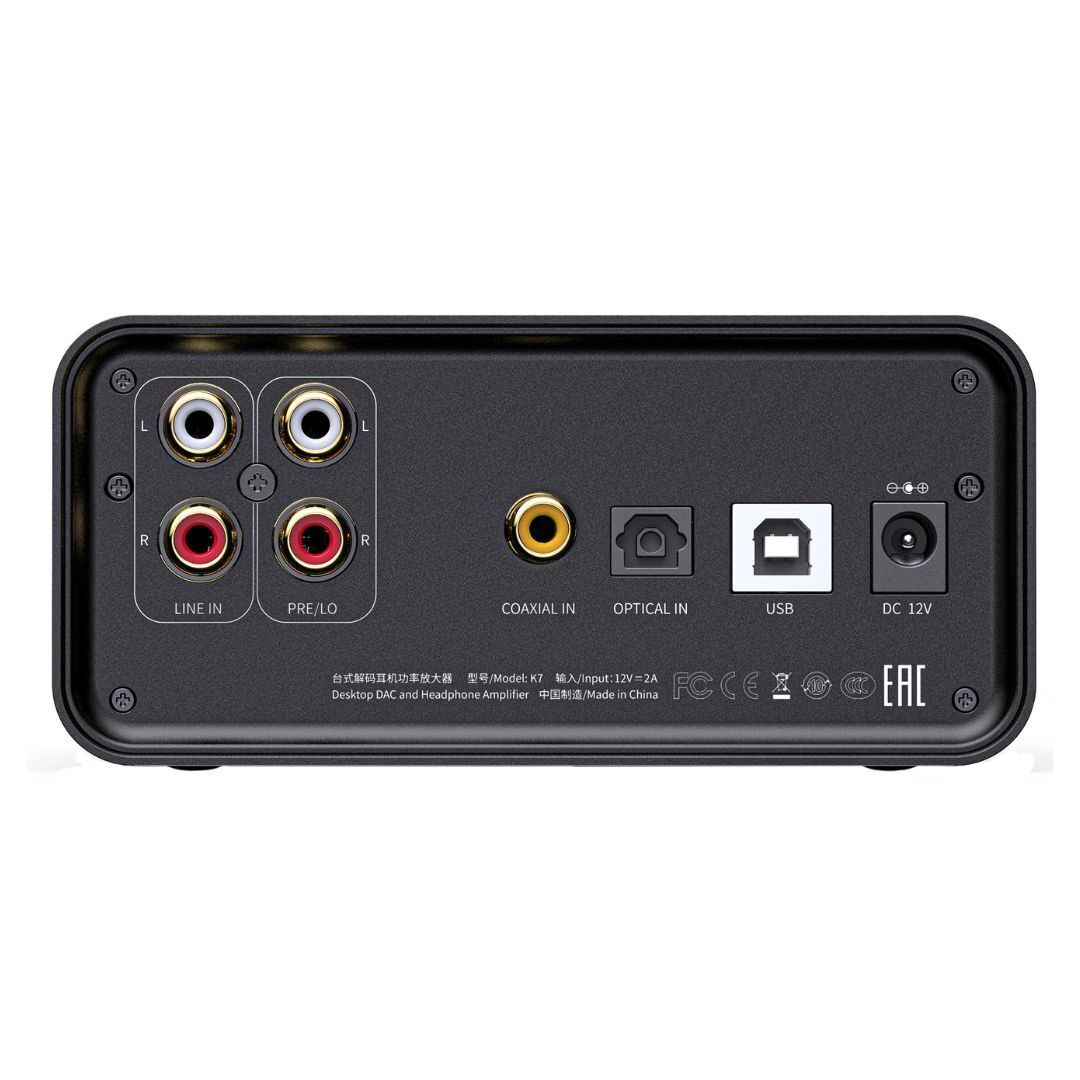 FiiO K7 True Balanced Desktop USB DAC with THX AAA 788 Plus Headphone Amplifier (Black)