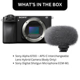 Sony Alpha 6700 APS-C Interchangeable Lens Hybrid Camera (Body Only) Shotgun Microphone Bundle