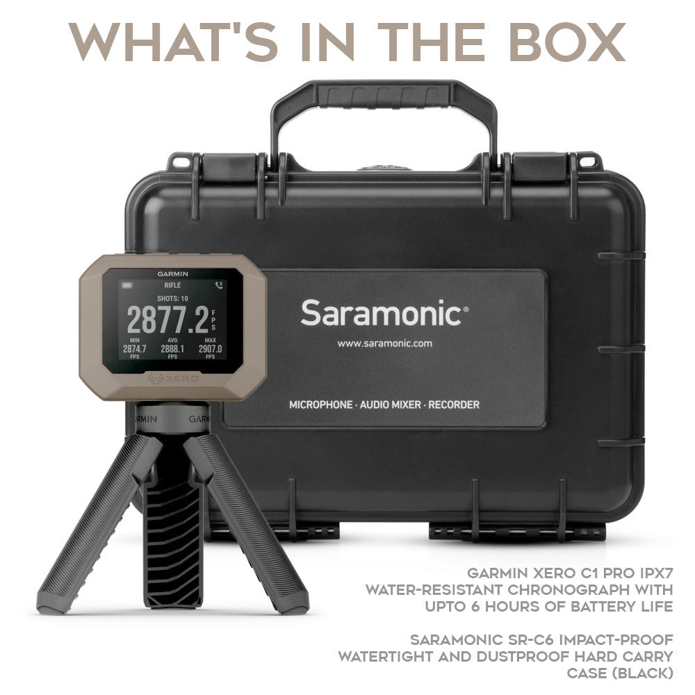 Garmin Xero C1 Pro Chronograph with Impact-Proof Watertight and Case bundle