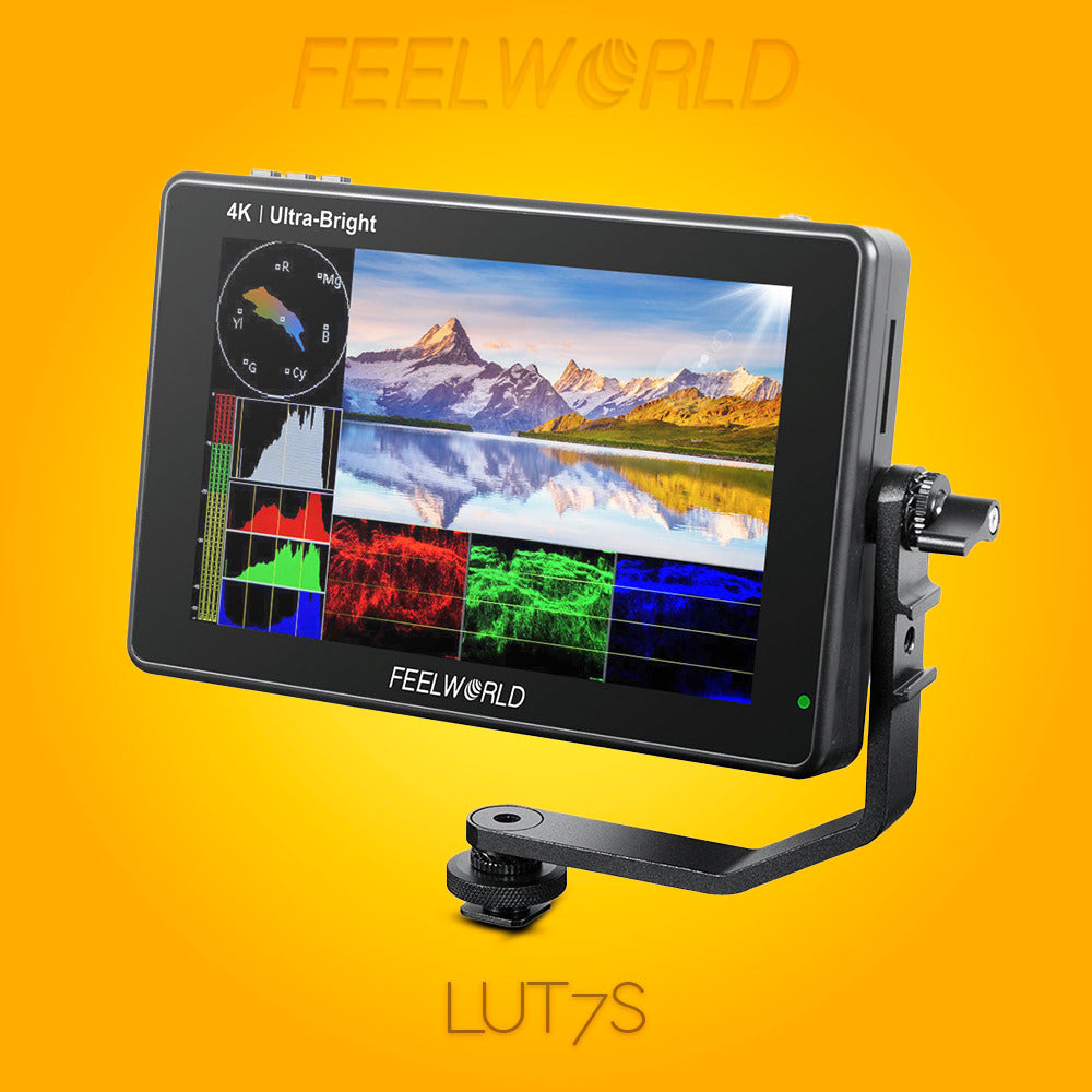 FeelWorld LUT7S 7-Inch 3D LUT 4K HDMI and SDI Monitor with Photography Cleaning Kit Bundle