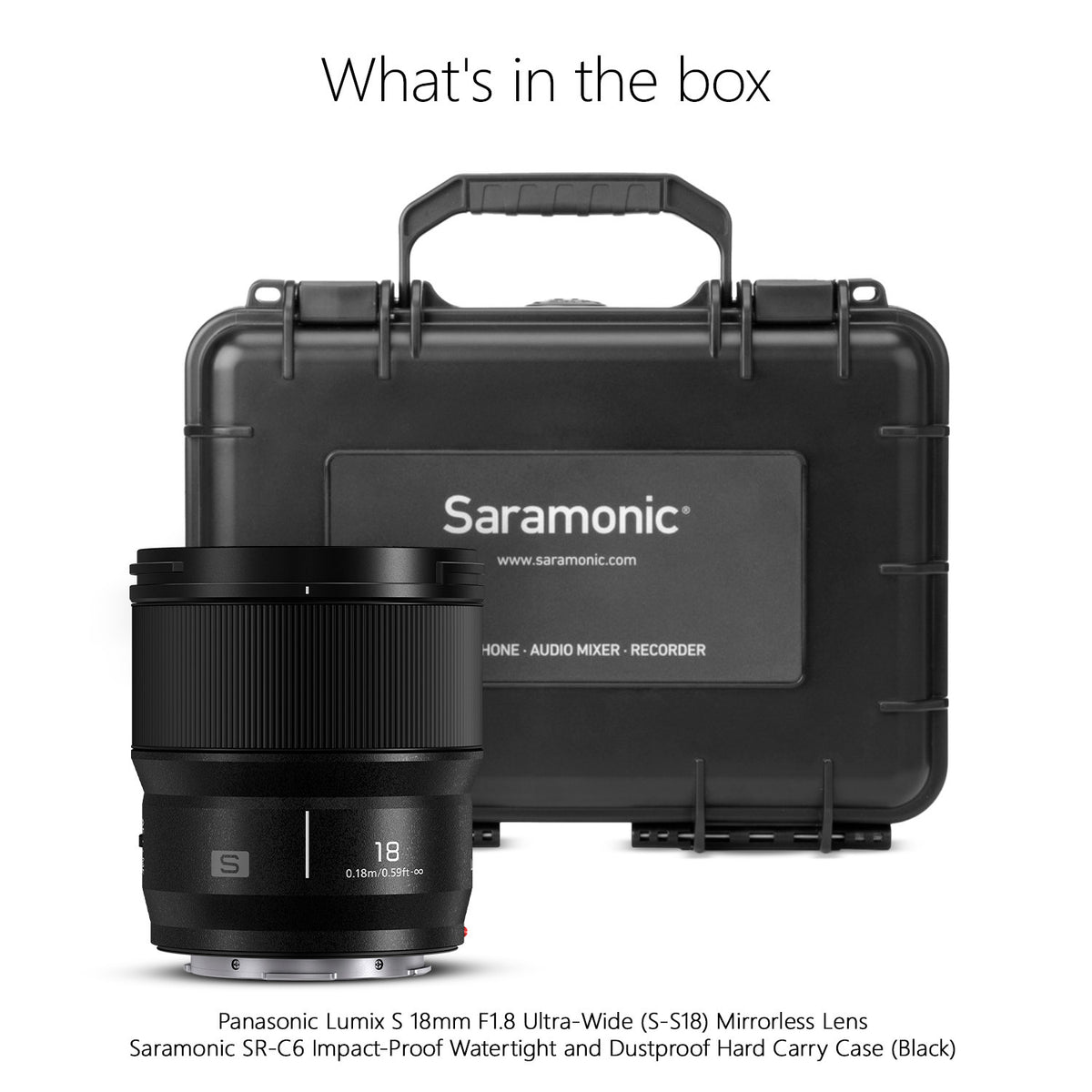 Panasonic Lumix S 18mm F1.8 Ultra-Wide (S-S18) Mirrorless Lens with Black Hard Carry Case Bundle