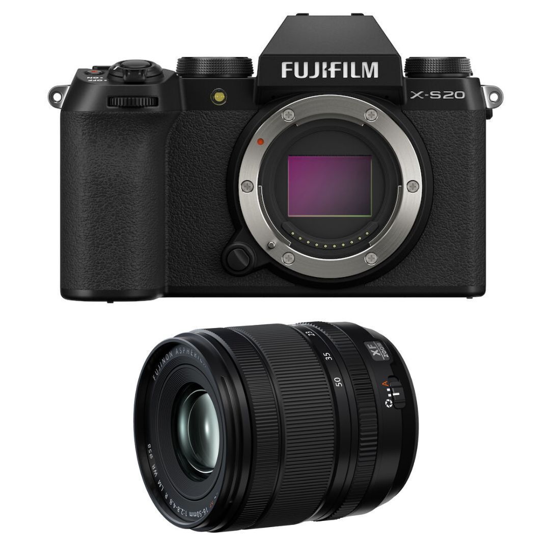 Fujifilm X-S20 Camera Body with FUJINON XF16-50mm F2.8-4.8 R LM WR Compact Lens Kit (Black)