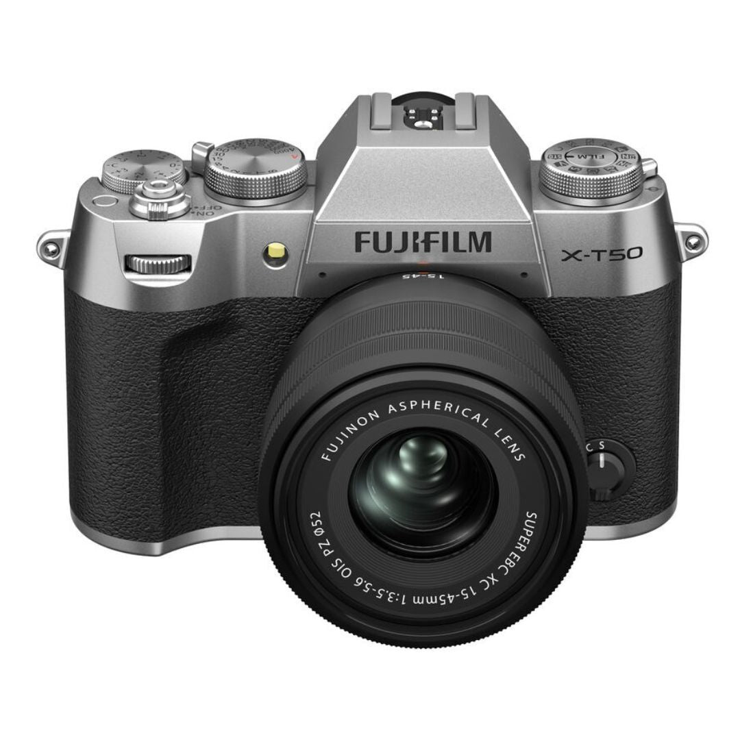 Fujifilm X-T50 Digital Camera with FUJINON XC15-45mm F3.5-5.6 OIS PZ Compact Lens Kit (Silver)