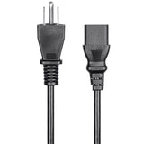 Monoprice 3-Prong 4-Feet 18AWG Power Cord with NEMA 5-15P to IEC 60320 C13 Connectors (Black)