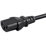 Monoprice 3-Prong 4-Feet 18AWG Power Cord with NEMA 5-15P to IEC 60320 C13 Connectors (Black)