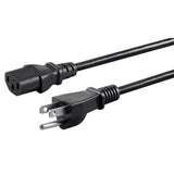 Monoprice 3-Prong 4-Feet 18AWG Power Cord with NEMA 5-15P to IEC 60320 C13 Connectors (Black)