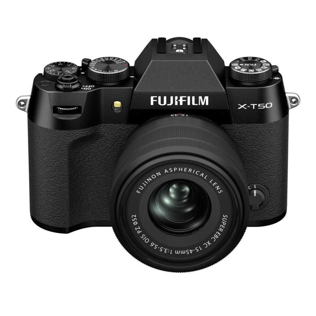 Fujifilm X-T50 Digital Camera with FUJINON XC15-45mm F3.5-5.6 OIS PZ Compact Lens Kit (Black)