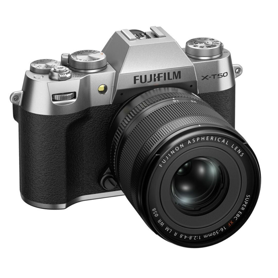 Fujifilm X-T50 Digital Camera with FUJINON XF16-50mm F2.8-4.8 R LM WR Compact Lens Kit (Silver)