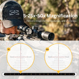 Vortex Viper HD 5-25x50 Dead-Hold Riflescope (FFP VMR-4 MRAD Reticle) with Riflescope Rings Bundle