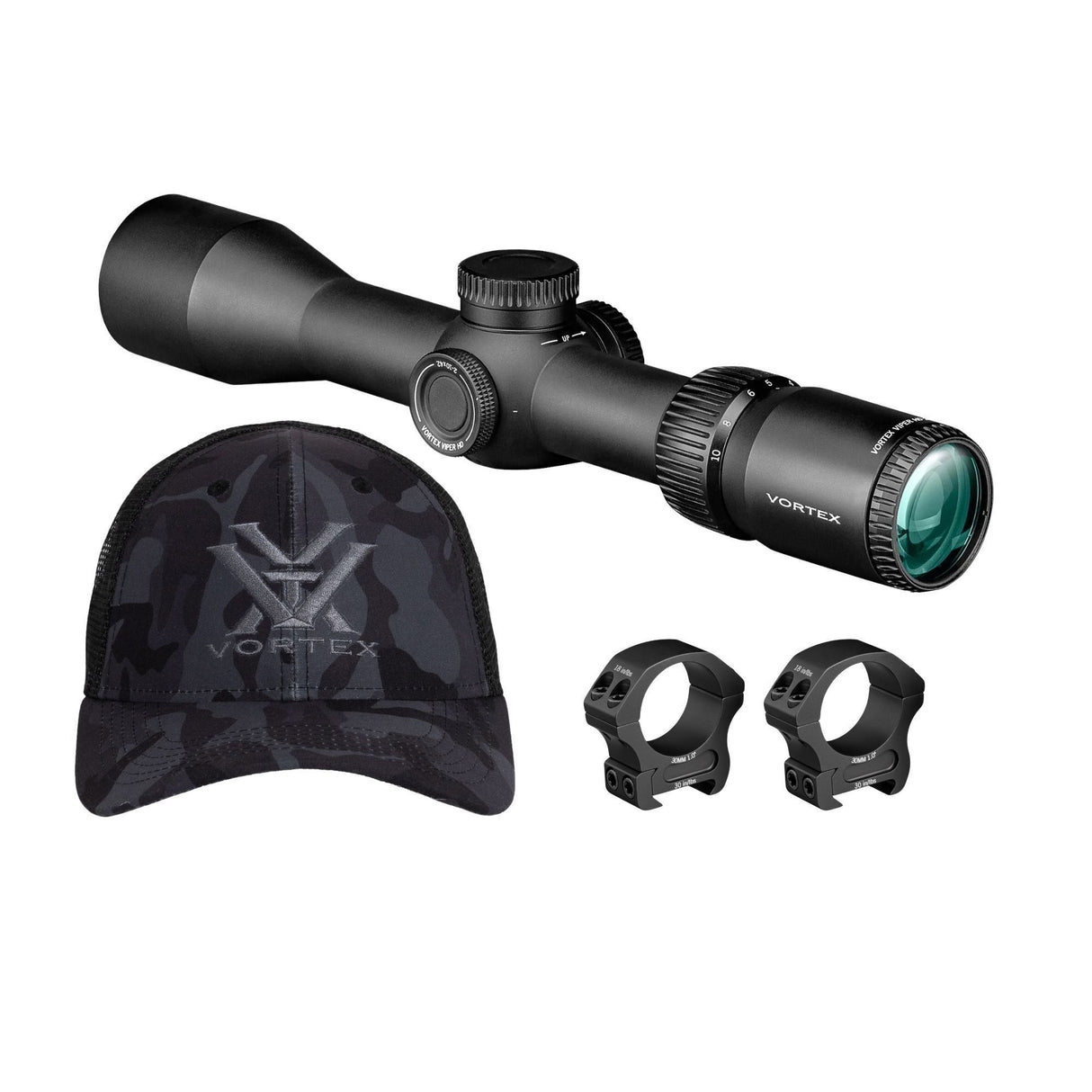 Vortex Viper HD 2-10x42 Dead-Hold Riflescope (BDC MOA Reticle) with 30mm Main Tube Bundle
