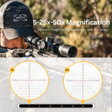 Vortex Viper HD 5-25x50 Dead-Hold Riflescope (FFP VMR-4 MOA Reticle) with Riflescope Rings Bundle