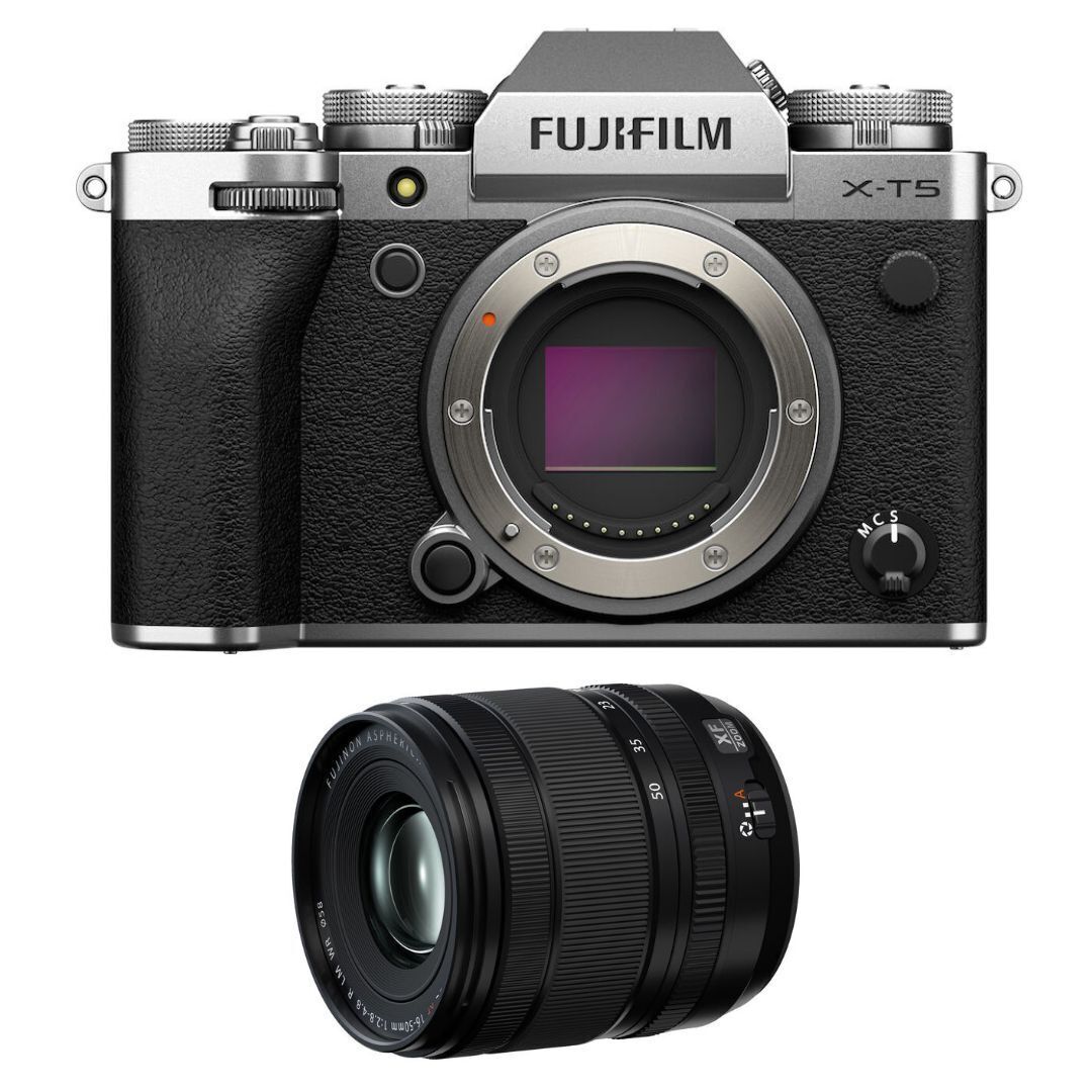Fujifilm X-T5 Camera Body with FUJINON XF16-50mm F2.8-4.8 R LM WR Lens Kit (Silver)