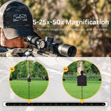 Vortex Viper HD 5-25x50 Dead-Hold Riflescope (VMR-3 MRAD Reticle) with Riflescope Rings Bundle