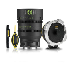 NiSi 25mm ATHENA PRIME Full Frame Cinema Lens T1.9 with Fluorescent Focal Scale (PL Mount) Bundle