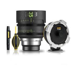 NiSi 35mm ATHENA PRIME Full Frame Cinema Lens T1.9 with Fluorescent Focal Scale (PL Mount) Bundle