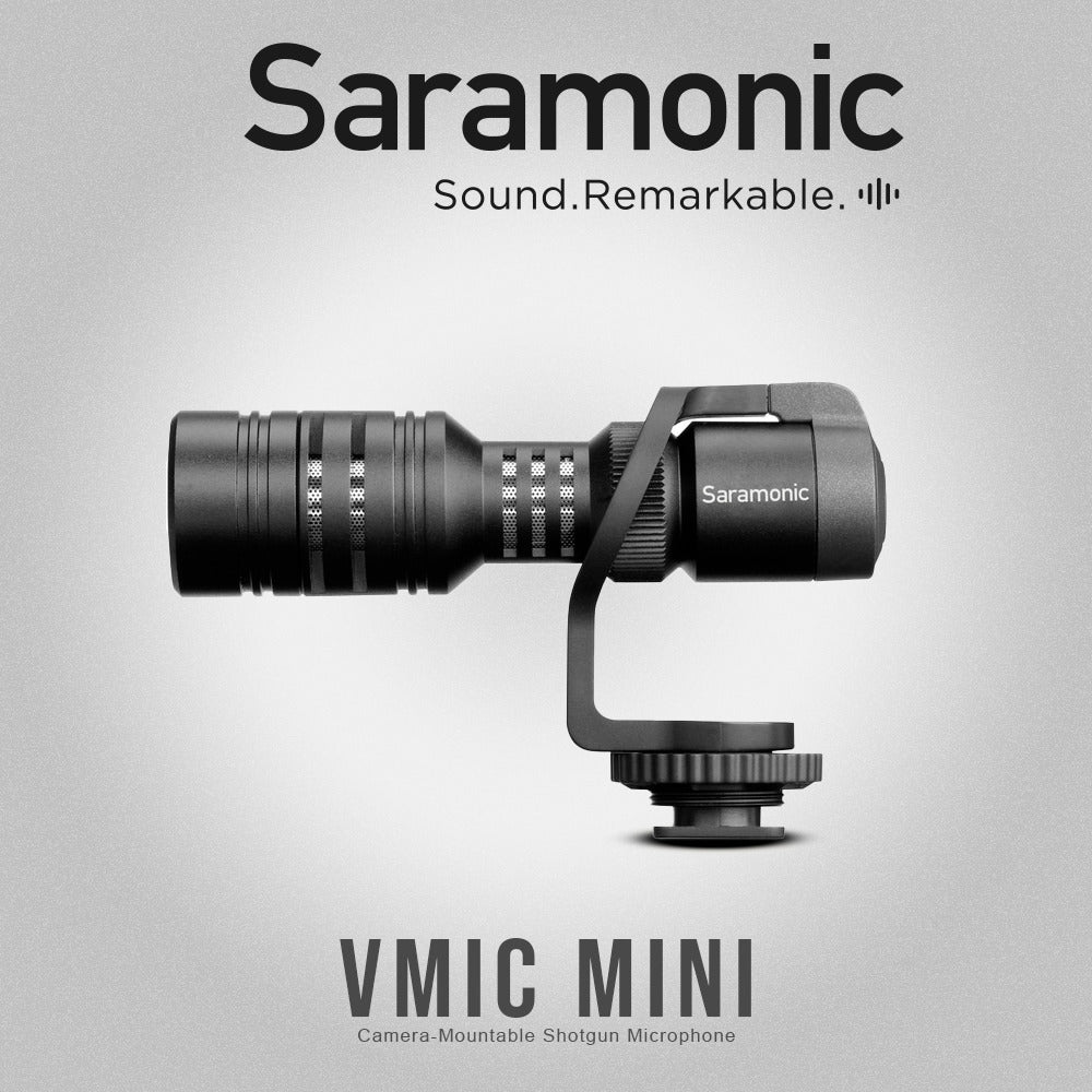 Saramonic Vmic Mini Ultra-Compact Camera-Mountable Shotgun Microphone with Hard Case Bundle