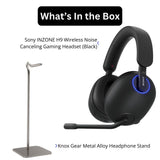 Sony INZONE H9 Wireless Noise Canceling Gaming Headset with 360 Spatial Sound (Black) Bundle