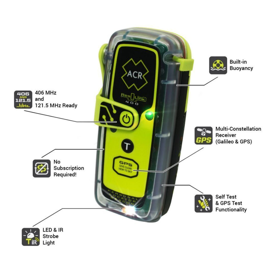 ACR ResQLink 400 SOS Personal Locator Beacon with GPS (Model PLB-400)