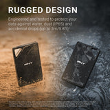 PNY RP60 2TB Rugged Type-C USB 3.2 Gen 2 x 2 Portable SSD with Clip Loop and 2000 MBPS Read Speed