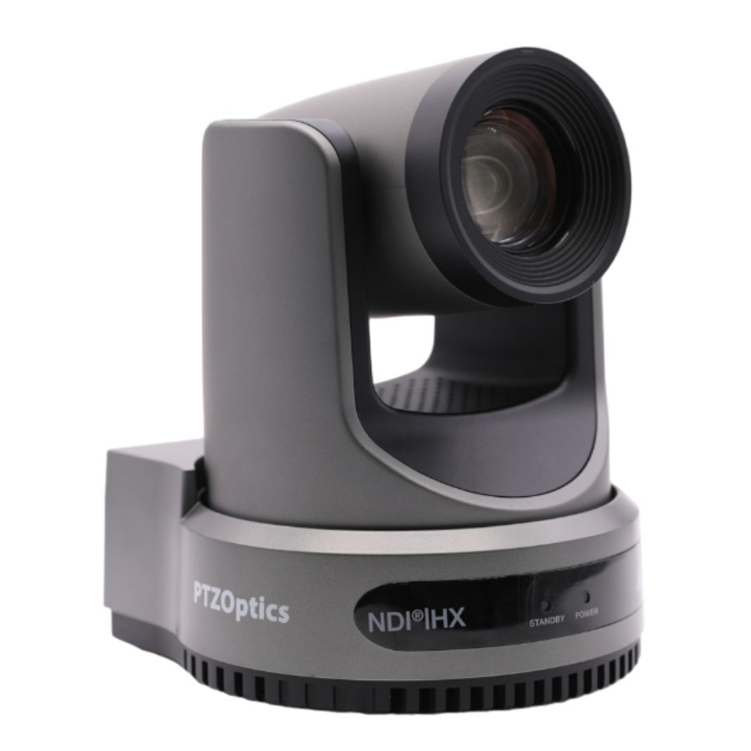 PTZOptics Move 4K 30x Auto-Tracking PTZ Camera with Tally Light and 3D Noise Reduction (Gray)