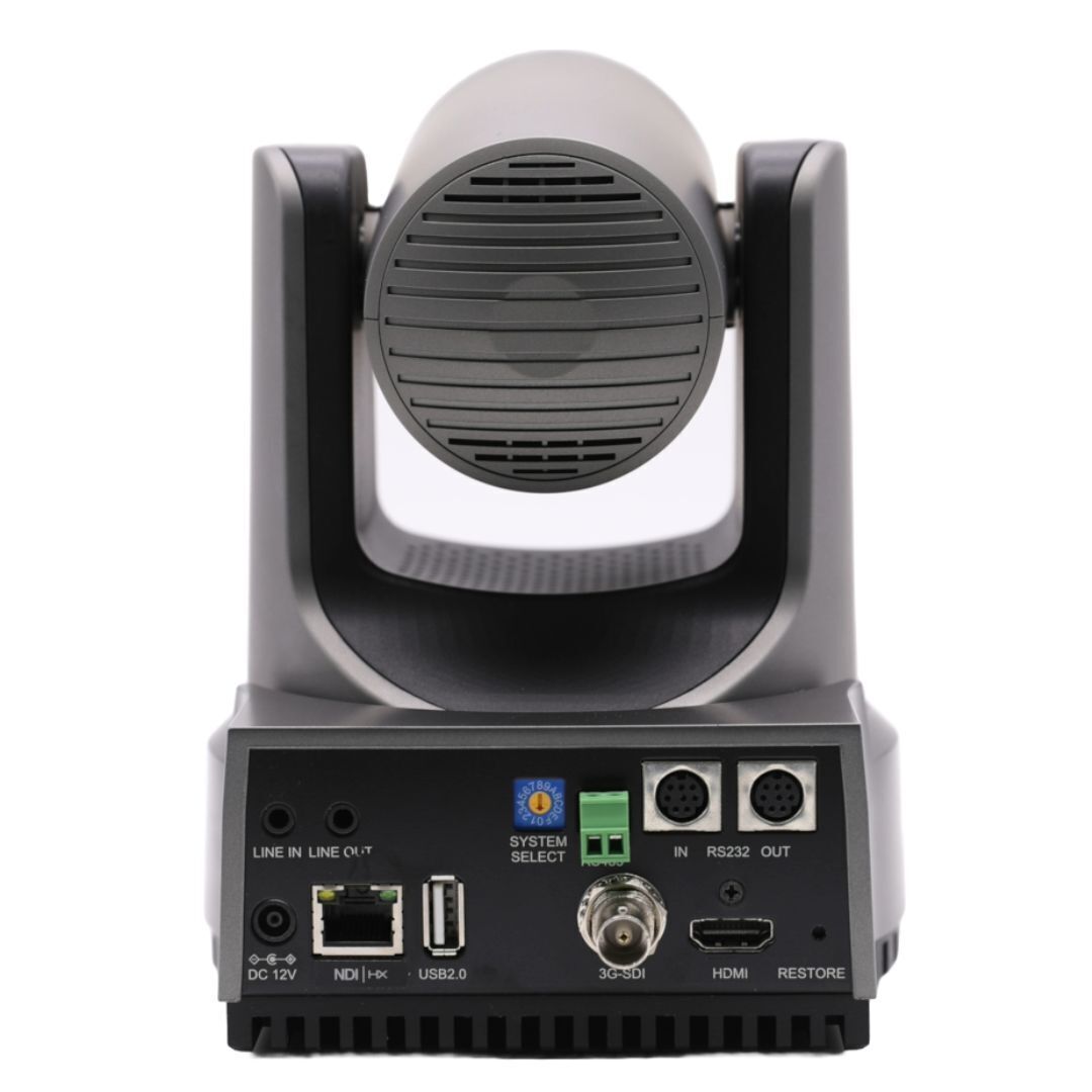 PTZOptics Move 4K 20x Auto-Tracking PTZ Camera with Tally Light and 3D Noise Reduction (Gray)