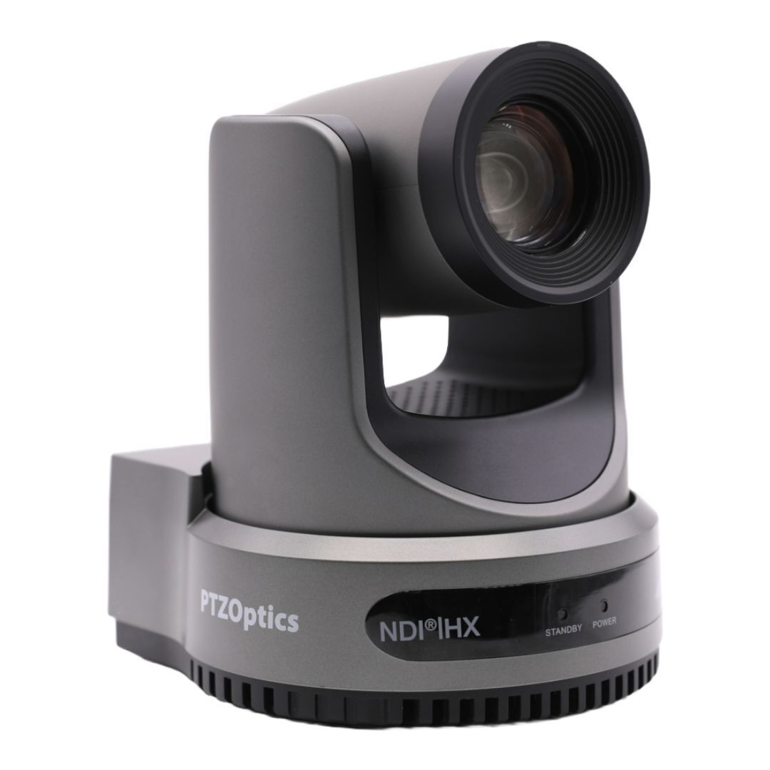 PTZOptics Move 4K 20x Auto-Tracking PTZ Camera with Tally Light and 3D Noise Reduction (Gray)