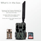 Browning Trail Camera Defender Pro Scout Max HD Cellular Trail Camera with Smart IR Video Bundle