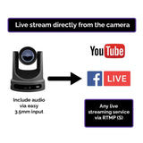 PTZOptics Move SE 20x 1080p Full HD Advanced PTZ Auto-Tracking Pan Tilt Zoom Camera (Gray)