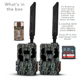 Browning Trail Camera Defender Pro Scout Max HD Cellular Trail Camera with IR Video (2-Pack) Bundle