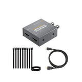 Blackmagic Design Bi-Direct SDI-HDMI 3G PSU Micro Converter (Black) with 12-Feet HDMI Cable