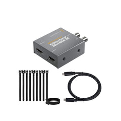 Blackmagic Design Bi-Direct SDI-HDMI 3G PSU Micro Converter (Black) with USB-C Cable Bundle
