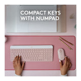 Logitech MK470 Slim Wireless Keyboard and Mouse Combo with Compact Layout (Rose) Bundle