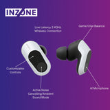 Sony WFG700NW INZONE Buds Noise Canceling Gaming Earbuds (White) with Earbuds (3-Pairs Each) Bundle