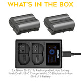 Nikon EN-EL15c Rechargeable Li-ion Battery (2-Pack) with USB-C Charger for EN-EL15 Battery Bundle