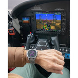 Garmin D2 Mach 1 Aviator Oxford Brown Leather Band Smartwatch with Charger Stand and Cable Bundle