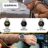 Garmin D2 Mach 1 Aviator Oxford Brown Leather Band Smartwatch with Charger Stand and Cable Bundle