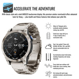 Garmin D2 Mach 1 Smartwatch with Vented Titanium Bracelet with Charger Stand and USB Cable Bundle