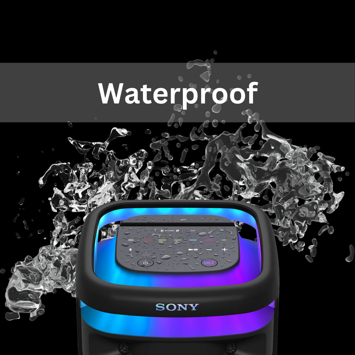 Sony ULT TOWER 10 Party Speaker (Black) with Wired Unidirectional Dynamic Microphone Bundle