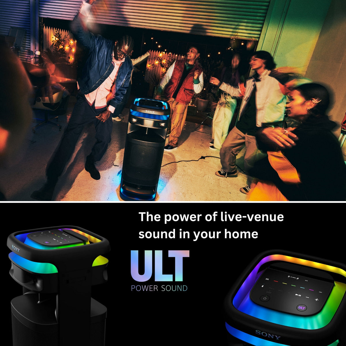 Sony ULT TOWER 10 Party Speaker (Black) with Wired Unidirectional Dynamic Microphone Bundle