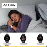 Garmin Forerunner 165 GPS Running Smartwatch (Black and Slate Gray) with Screen Protector Bundle