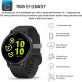 Garmin Forerunner 165 GPS Running Smartwatch (Black and Slate Gray) with Screen Protector Bundle
