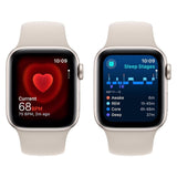 Apple Watch SE 2nd Gen GPS-Cellular 40mm Starlight Aluminum Case S-M Starlight Band (Refurbished)