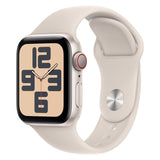 Apple Watch SE 2nd Gen GPS-Cellular 40mm Starlight Aluminum Case S-M Starlight Band (Refurbished)