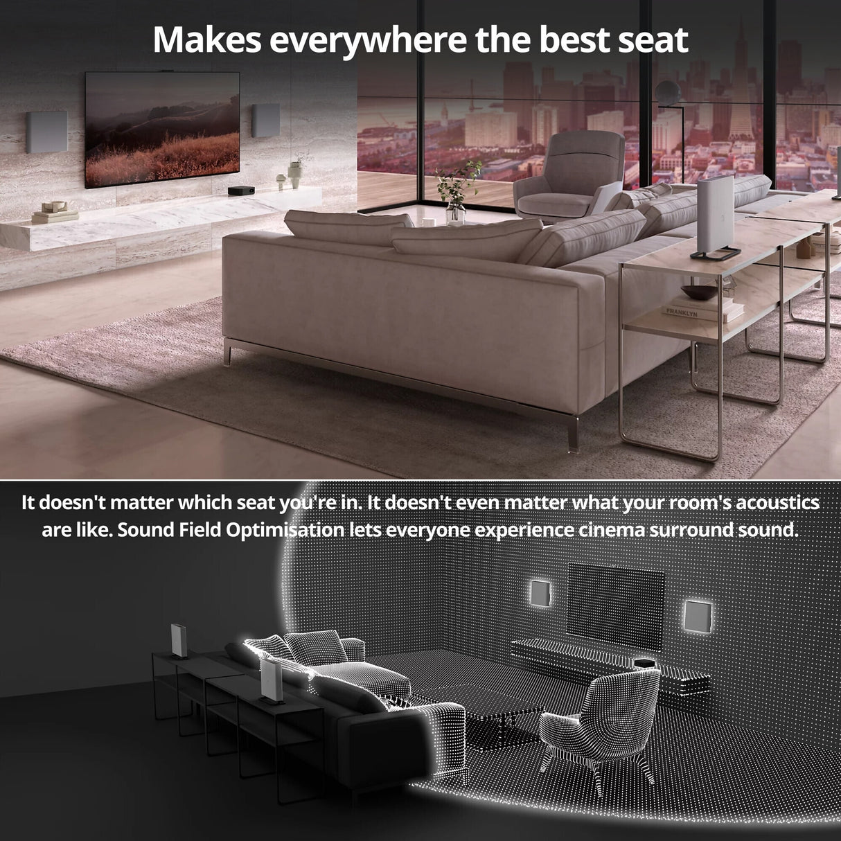 Sony BRAVIA Theater Quad Home Theater Surround Sound System (Gray) with HDMI Cable Bundle