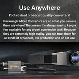 Blackmagic Design Micro Converter SDI to HDMI 3G with 12-Feet High-Speed HDMI Cable Bundle