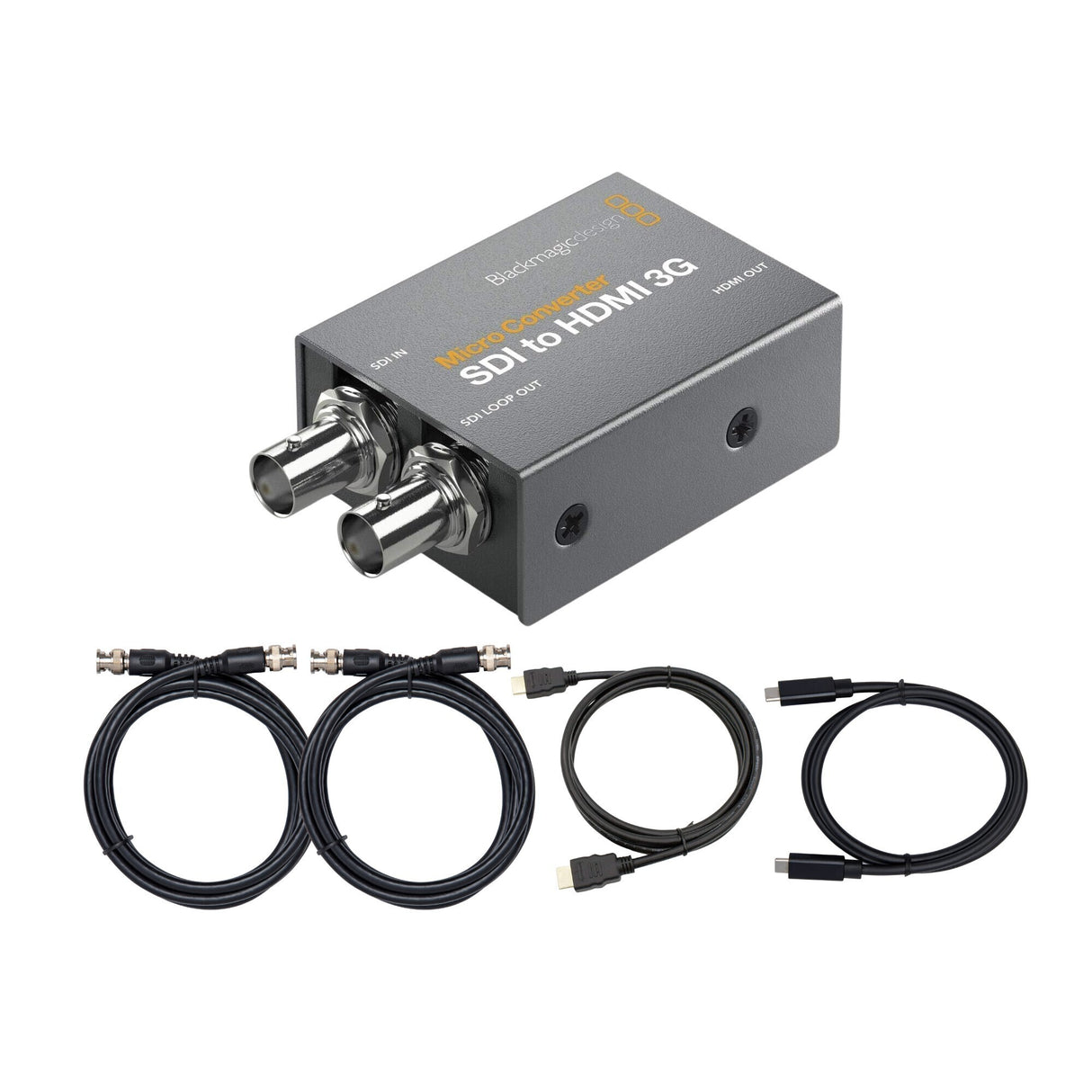Blackmagic Design Micro Converter SDI to HDMI 3G with USB-C 40 GBPS 2.5-Feet Cable Bundle
