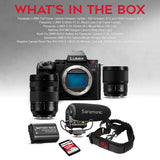 Panasonic Lumix S5II Hybrid Full Frame Mirrorless Camera Body with 24-105mm Macro OIS Lens Bundle