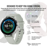 Garmin Venu 3S Smartwatch (Silver and Sage Gray) with Focus Camera Charger Stand and Cable Bundle